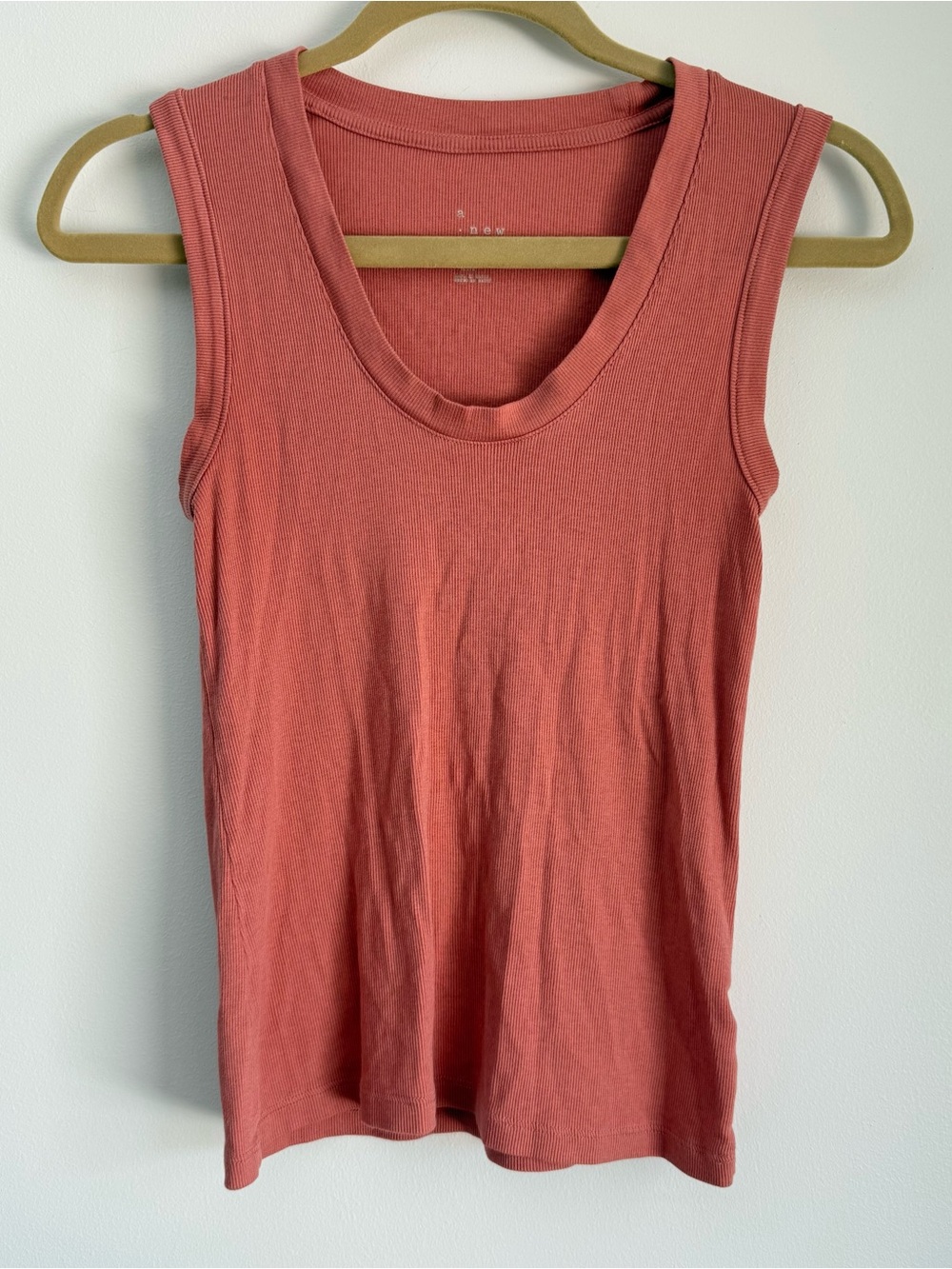 A New Day Ribbed Tank Top in Dusty Rose Size Small